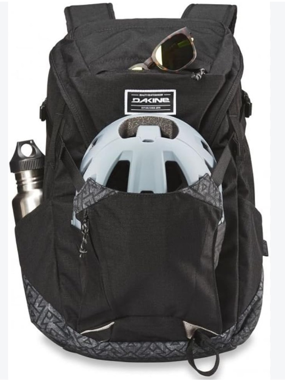 Dakine 24L Black  Everyday Backpack with Subtle Pattern Accents